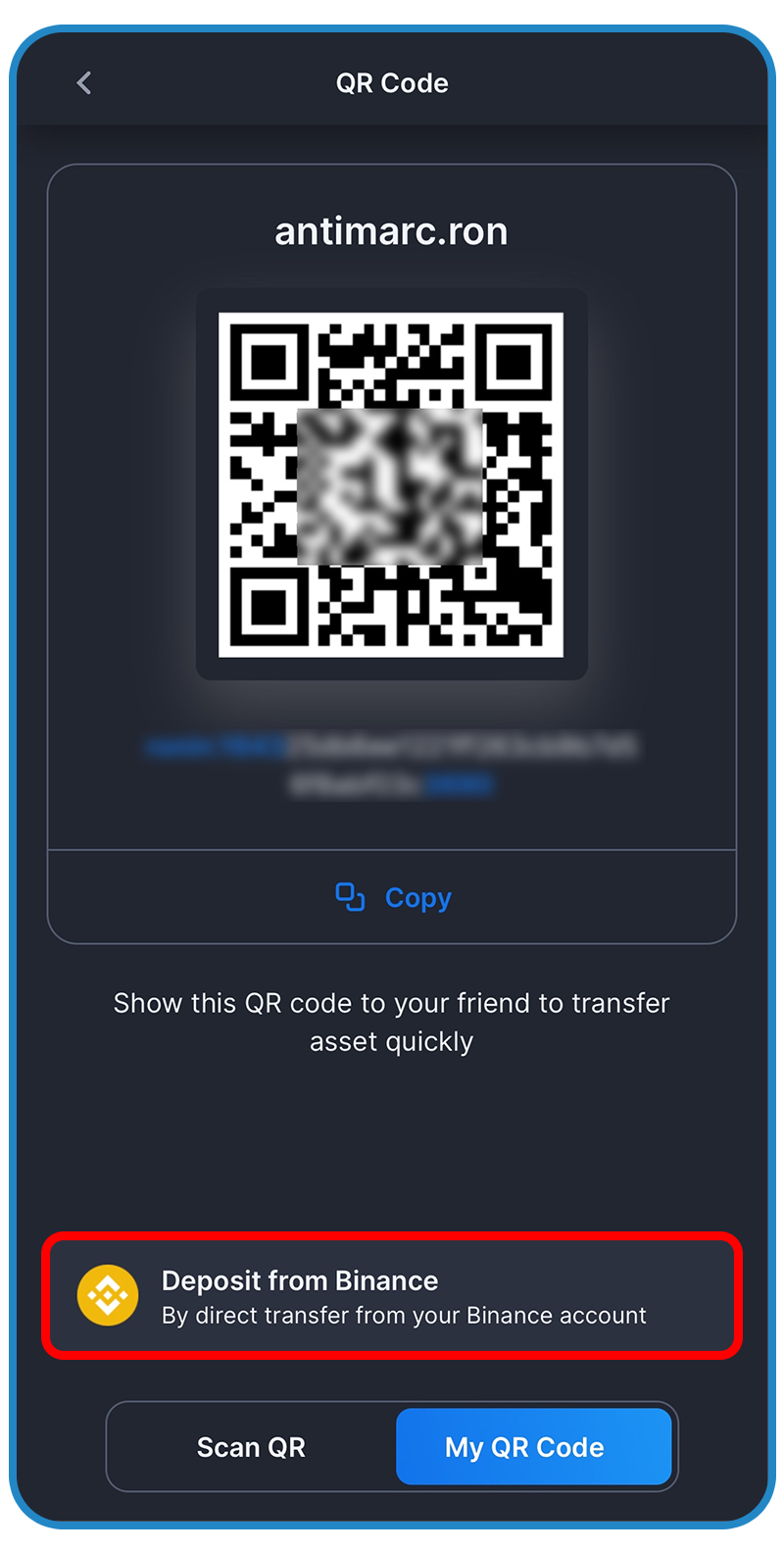 Como depositar em Ronin – Ronin